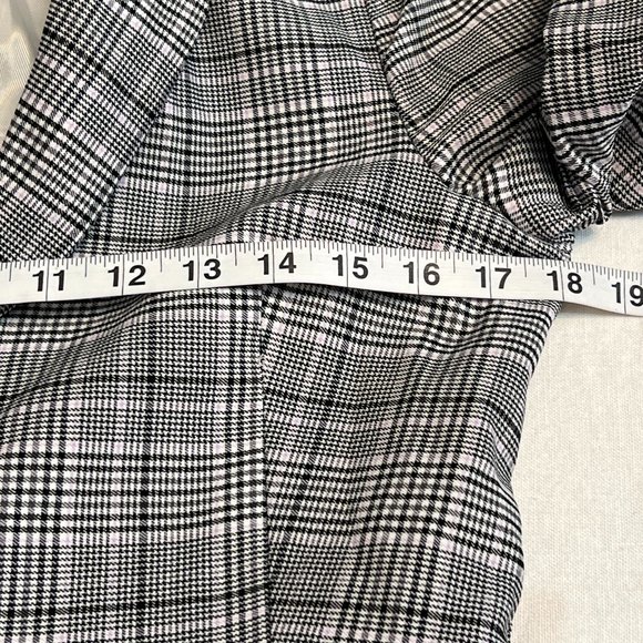 NWT Jujes & Leopold Women's Blazer Button Gray Plaid Size Small Jacket Collared - Picture 8 of 10
